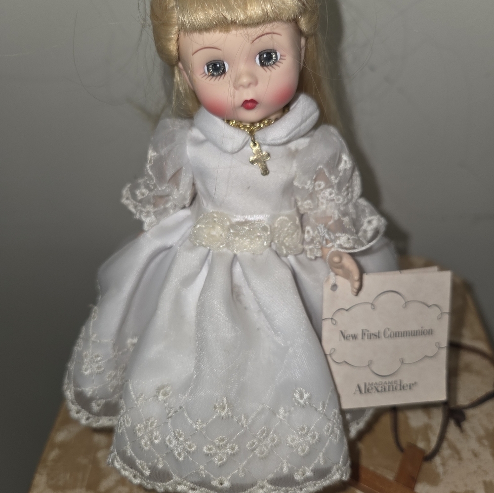 Madame Alexander First Communion Doll with White Lace